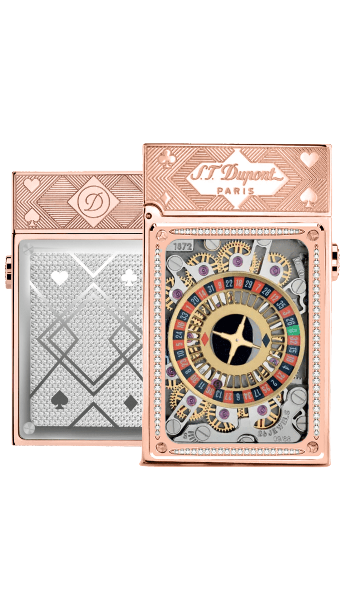 CASINO 016358RG Pocket Complication Rose Gold Luxury Lighter - ST. Dupont Paris | CSC Cigars