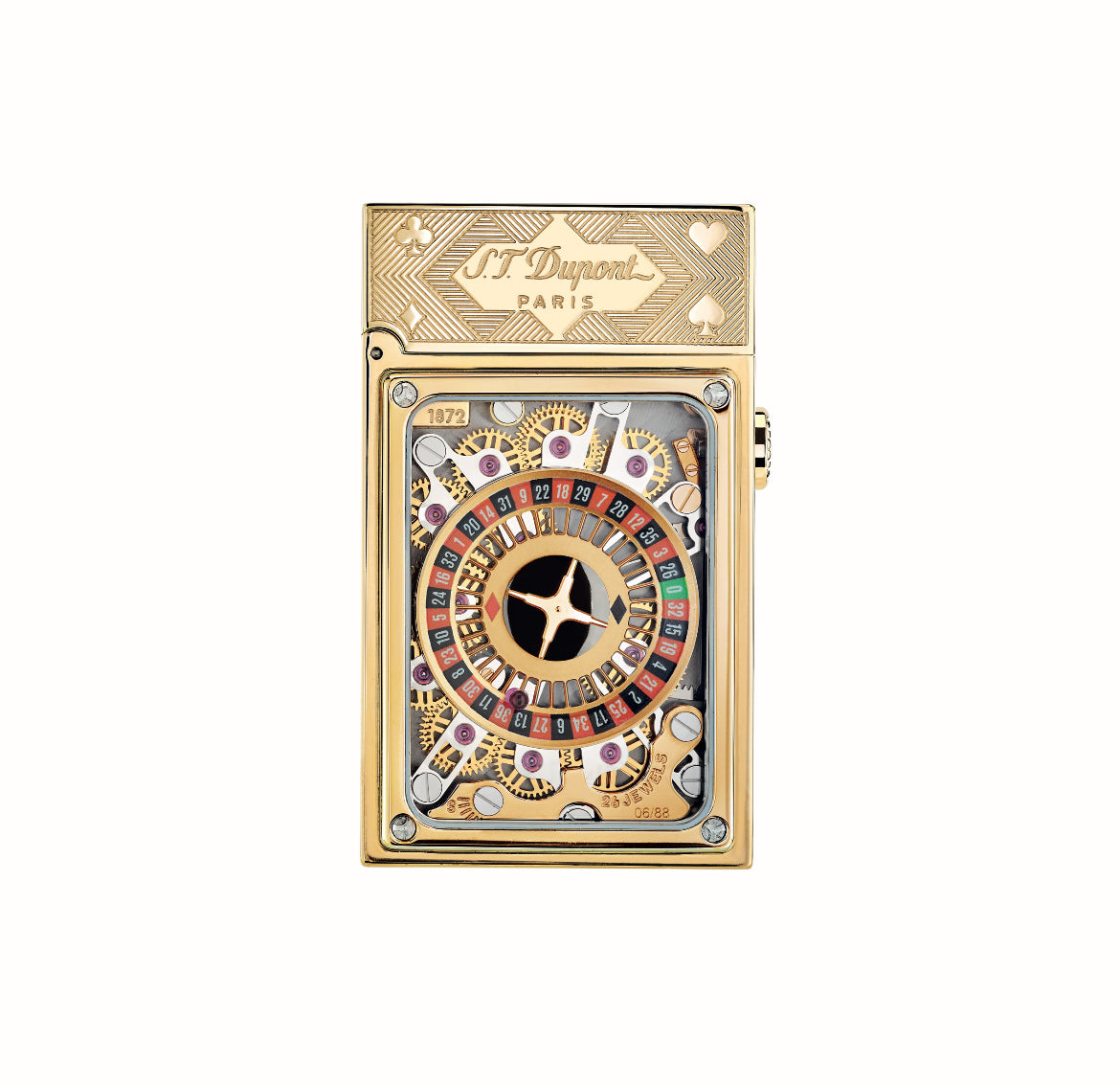 CASINO 016358 Pocket Complication Yellow Gold Luxury Lighter - ST. Dupont Paris | CSC Cigars