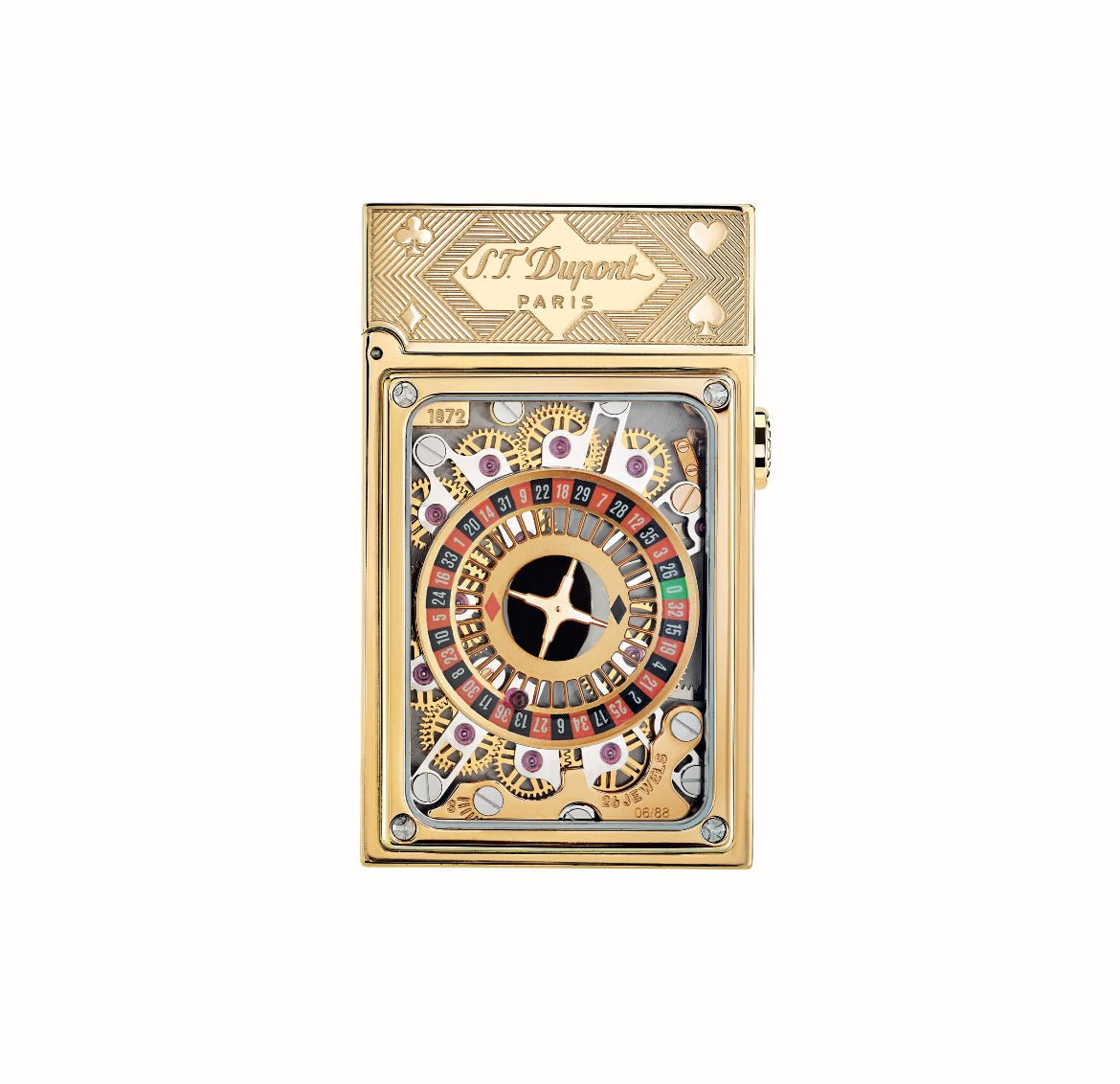CASINO 016358 Pocket Complication Yellow Gold Luxury Lighter - ST. Dupont Paris | CSC Cigars