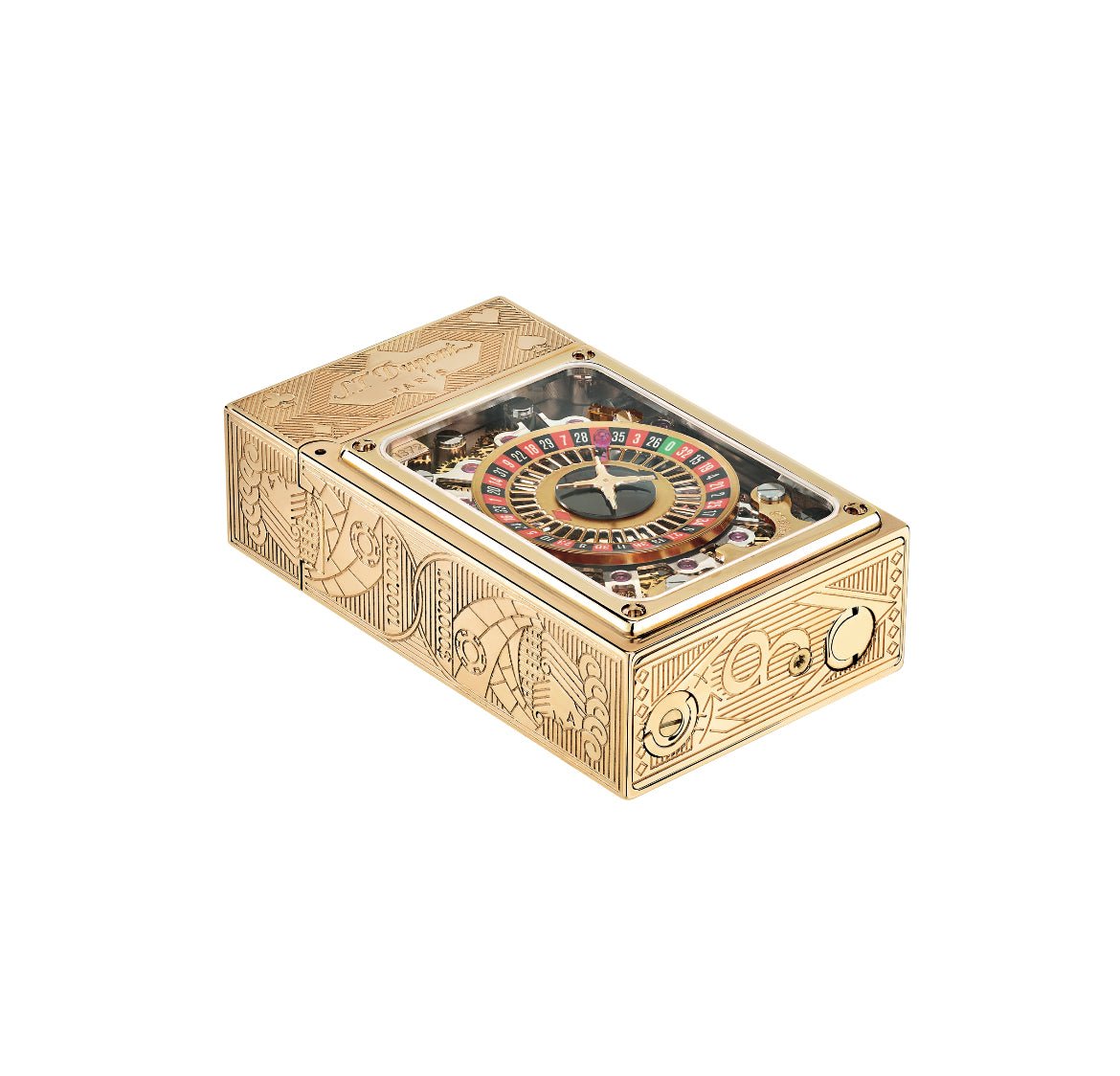 CASINO 016358 Pocket Complication Yellow Gold Luxury Lighter - ST. Dupont Paris | CSC Cigars