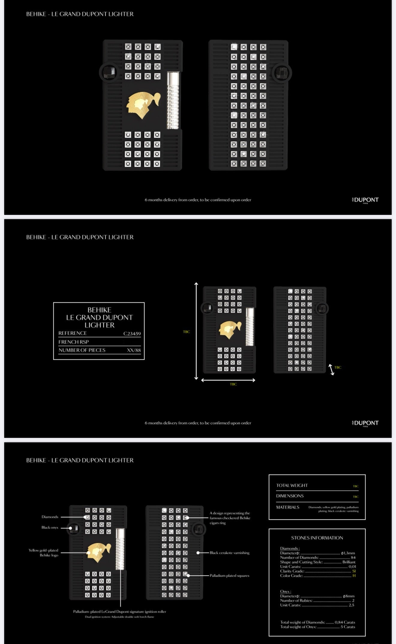 LE GRAND C23459 Behike Collection Luxury Lighter - ST. Dupont Paris | CSC Cigars