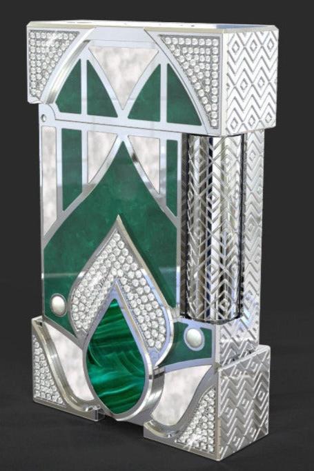 HIGH JEWELRY 016489 Maharaja Emerald Ruby White Gold Luxury Writing Instrument - ST Dupont Paris | CSC Cigars