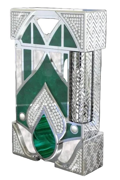 HIGH JEWELRY 016489 Maharaja Emerald Ruby White Gold Luxury Writing Instrument - ST Dupont Paris | CSC Cigars