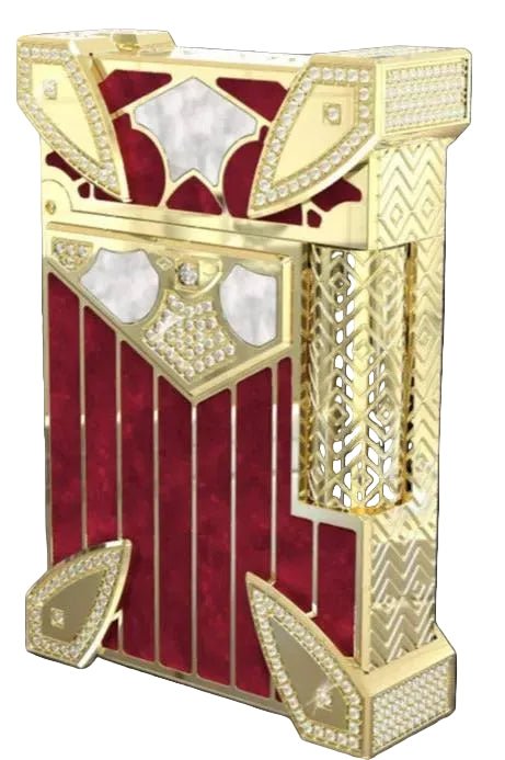 HIGH JEWELRY C18488 Maharani Emerald Ruby Yellow Gold Luxury Writing Instrument - ST Dupont Paris | CSC Cigars