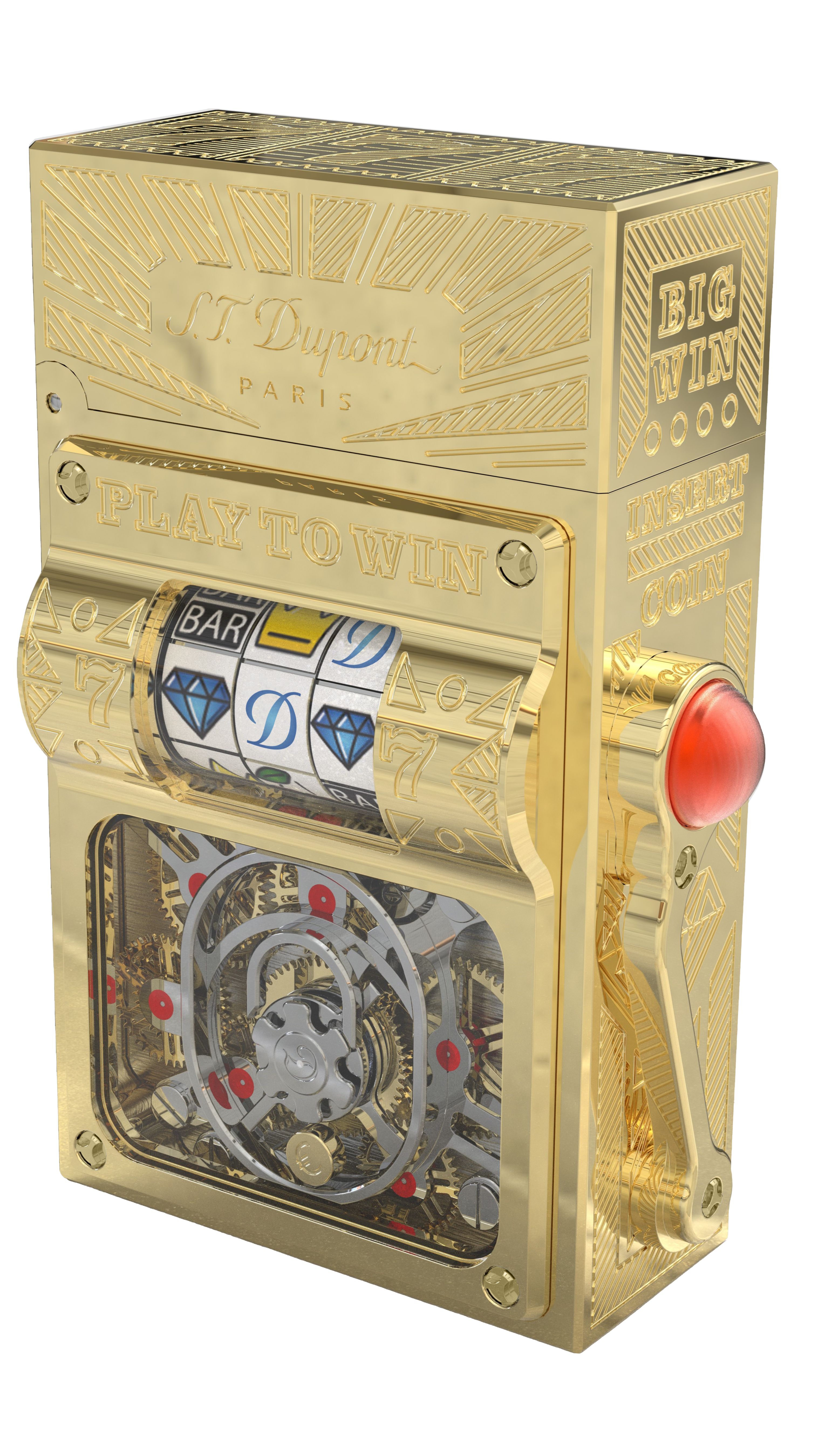 CASINO 016358BL Pocket Complication Black Lacquer Luxury Lighter - ST Dupont Paris | CSC Cigars