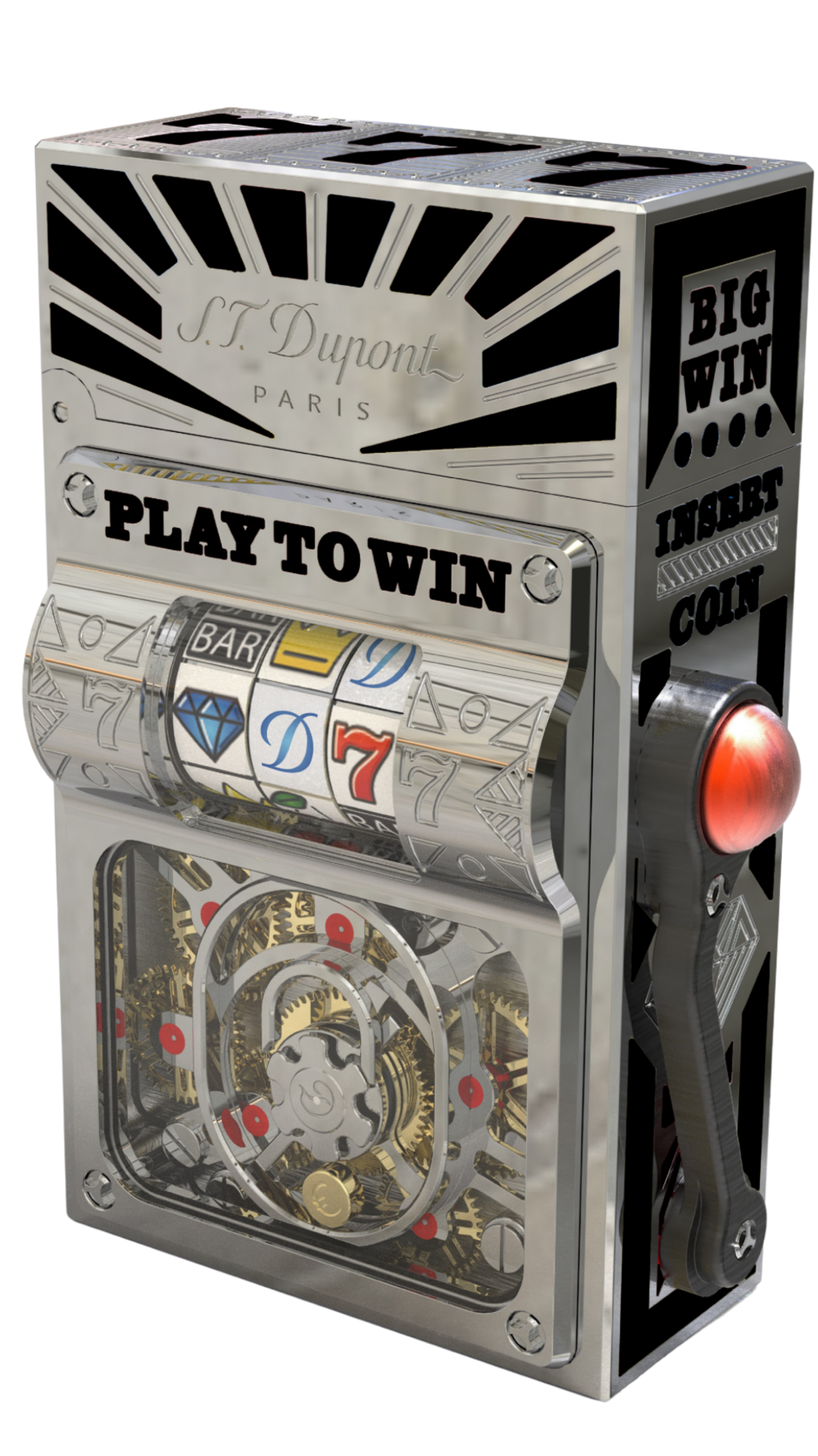 CASINO 016358BL Pocket Complication Black Lacquer Luxury Lighter - ST Dupont Paris | CSC Cigars