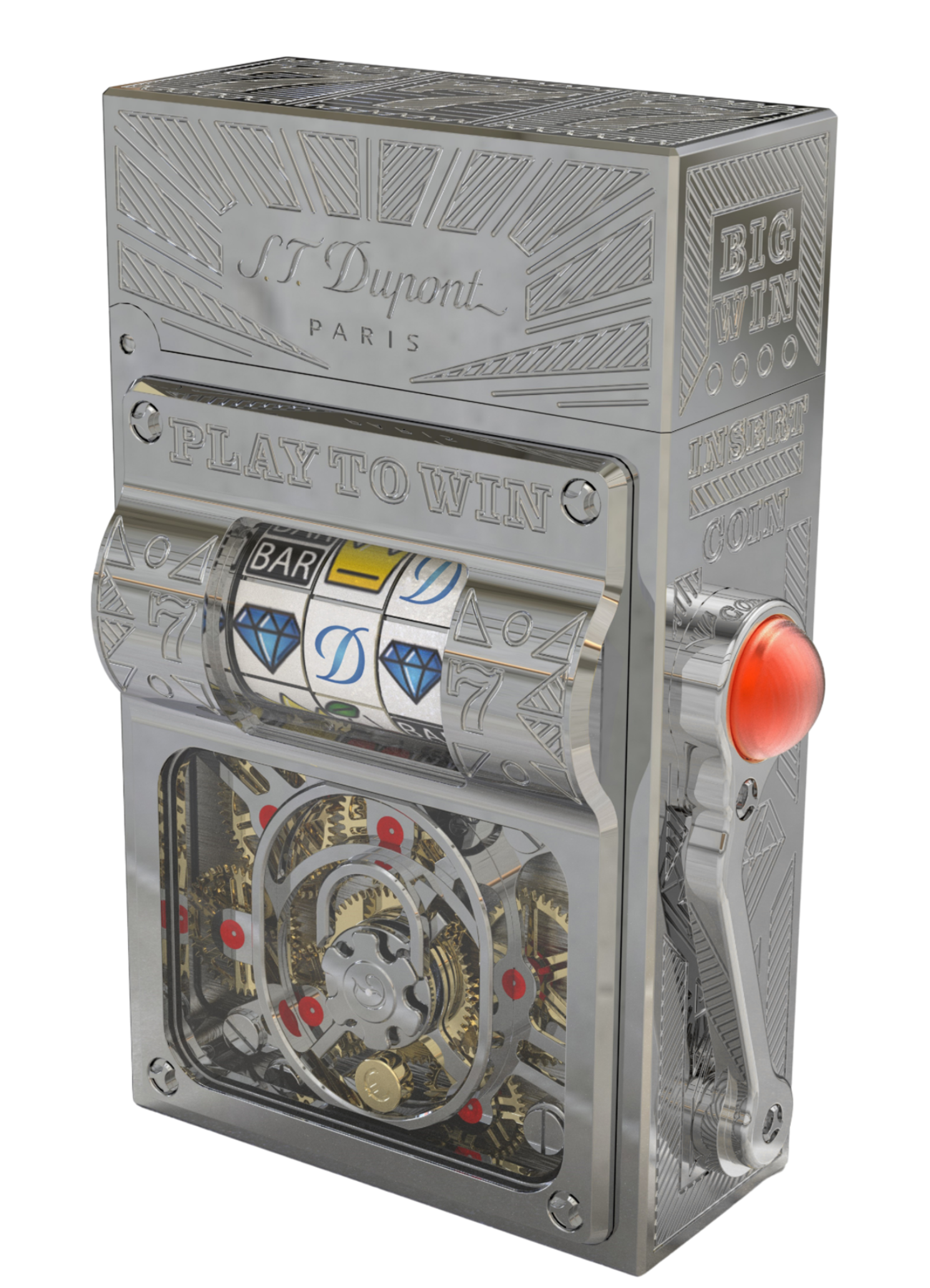 CASINO 016358BL Pocket Complication Black Lacquer Luxury Lighter - ST Dupont Paris | CSC Cigars