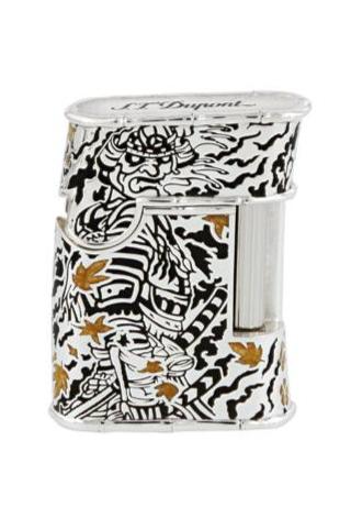 TATTOO SAMURAI 016612 Lighter Silver-Black - S.T. Dupont | CSC Cigars