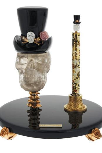TATTOO 241659 Skull & Rose Gemstone Luxury Writing Instrument - ST Dupont Paris | CSC Cigars