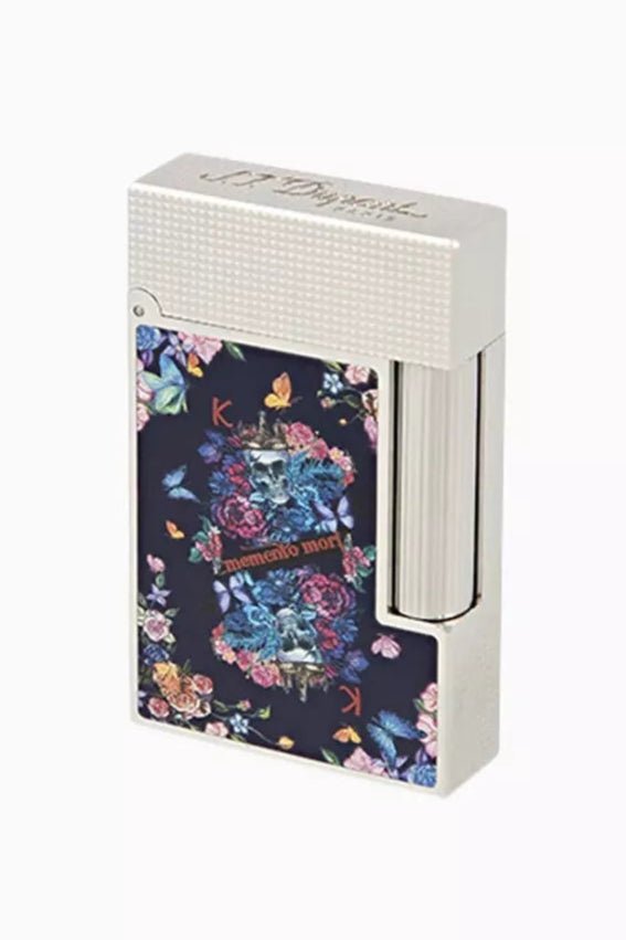 SKULL & FLOWERS C16410 - S.T.Dupont Feuerzeug Ligne 2 Totenkopf Design | CSC Cigars