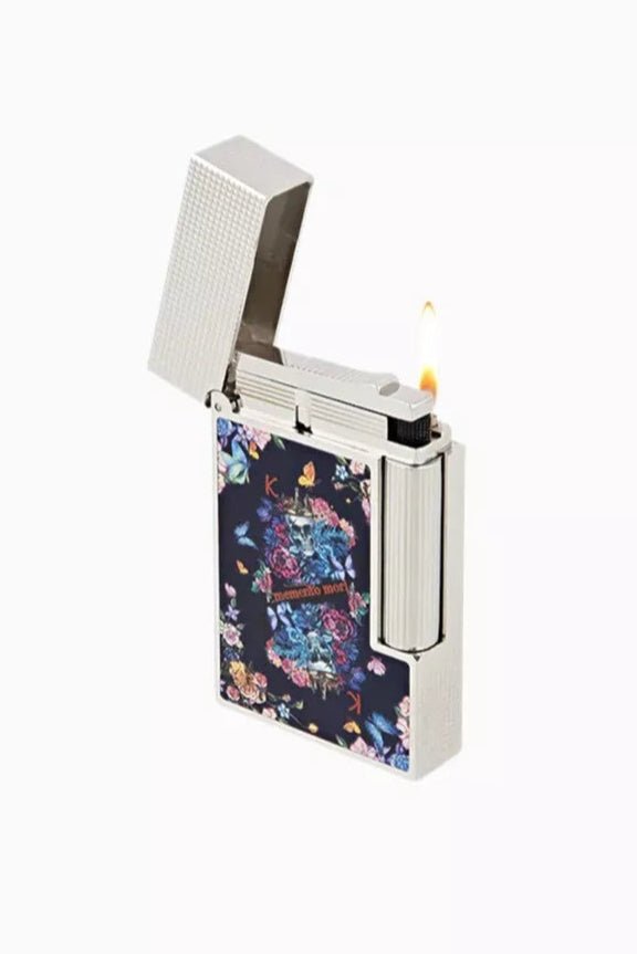 SKULL & FLOWERS C16410 - ST Dupont Lighter Line 2 Skull Design | CSC Cigars