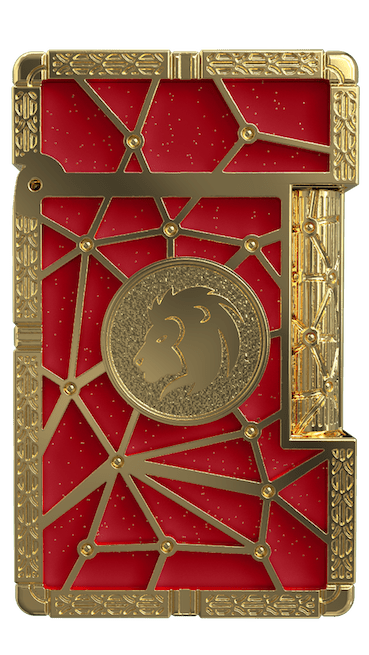 LE GRAND C23032LI Zodiac Löwe Rot – 18K Gold Luxus-Feuerzeug - S.T. Dupont Paris | CSC Cigars