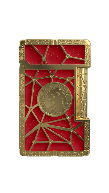 LE GRAND C23032LI Zodiac Löwe Rot – 18K Gold Luxus-Feuerzeug - S.T. Dupont Paris | CSC Cigars