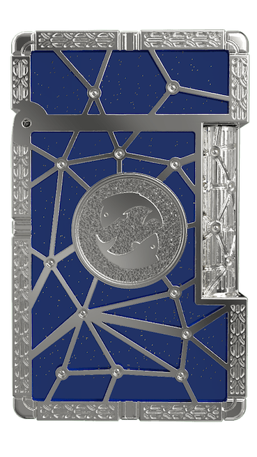 LE GRAND C23033PI Zodiac Fische Blau – 18K Gold Luxus-Feuerzeug - S.T. Dupont Paris | CSC Cigars