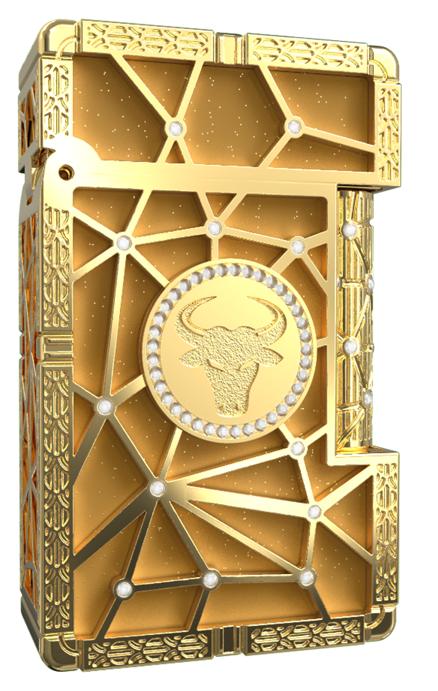 LE GRAND C23011TA Zodiac Stier – 18K Gold Diamanten Luxus-Feuerzeug - S.T. Dupont Paris | CSC Cigars