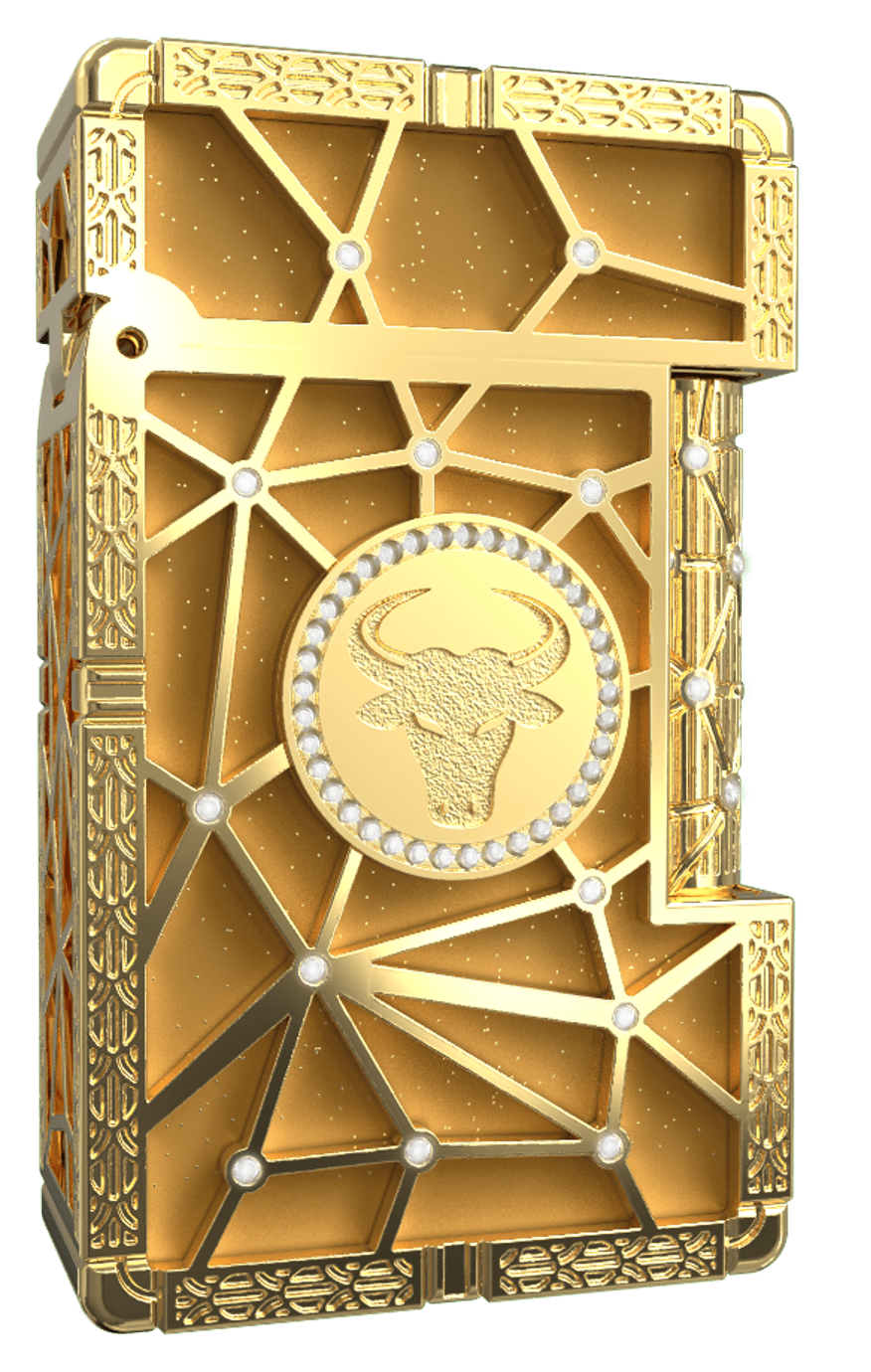 LE GRAND C23011TA Zodiac Taurus – Luxury lighter made of 18-karat gold with diamonds – S.T. Dupont Paris | CSC Cigars