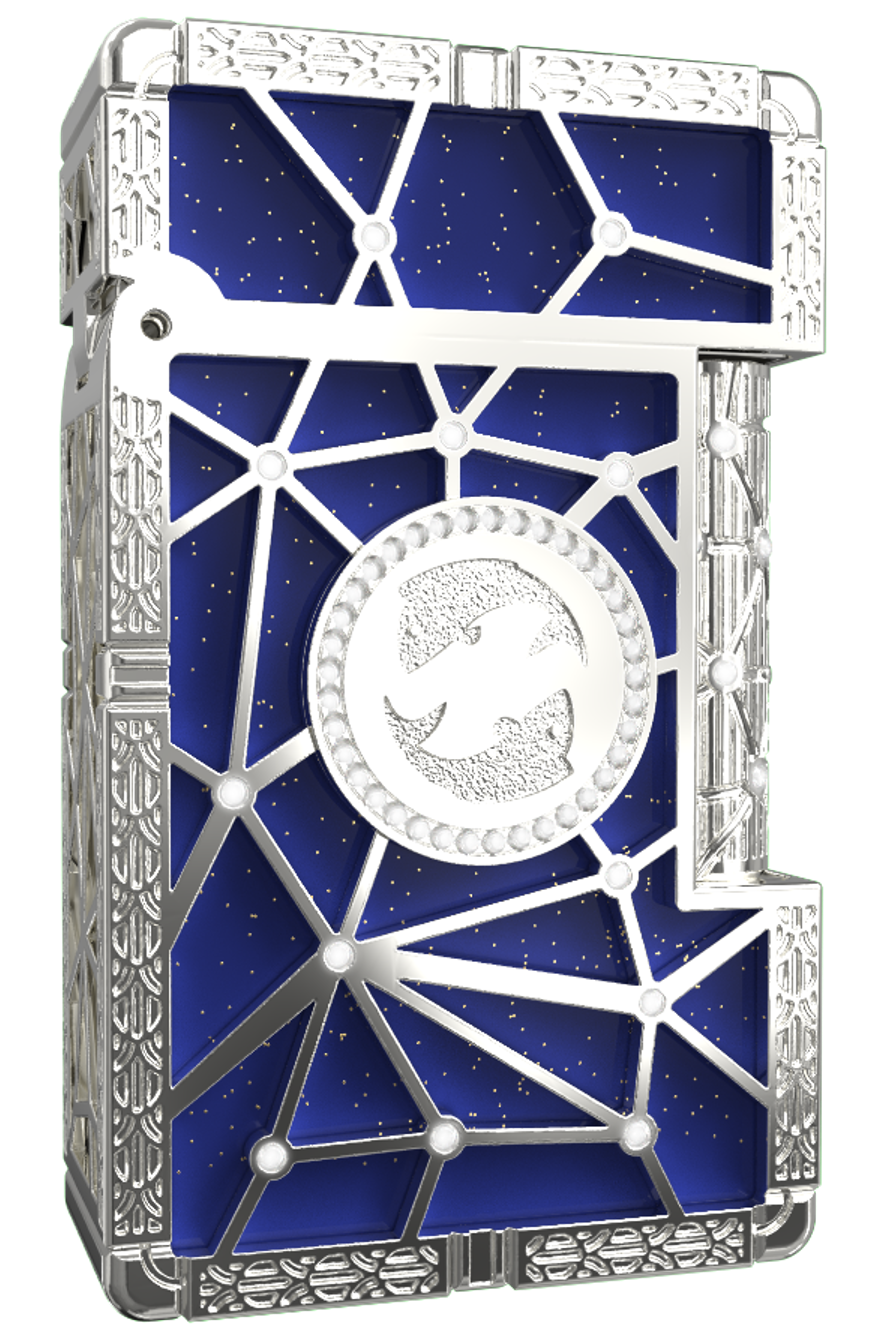 LE GRAND C23013PI Zodiac Fische Blau – 18K Gold Diamanten Luxus-Feuerzeug - S.T. Dupont Paris | CSC Cigars