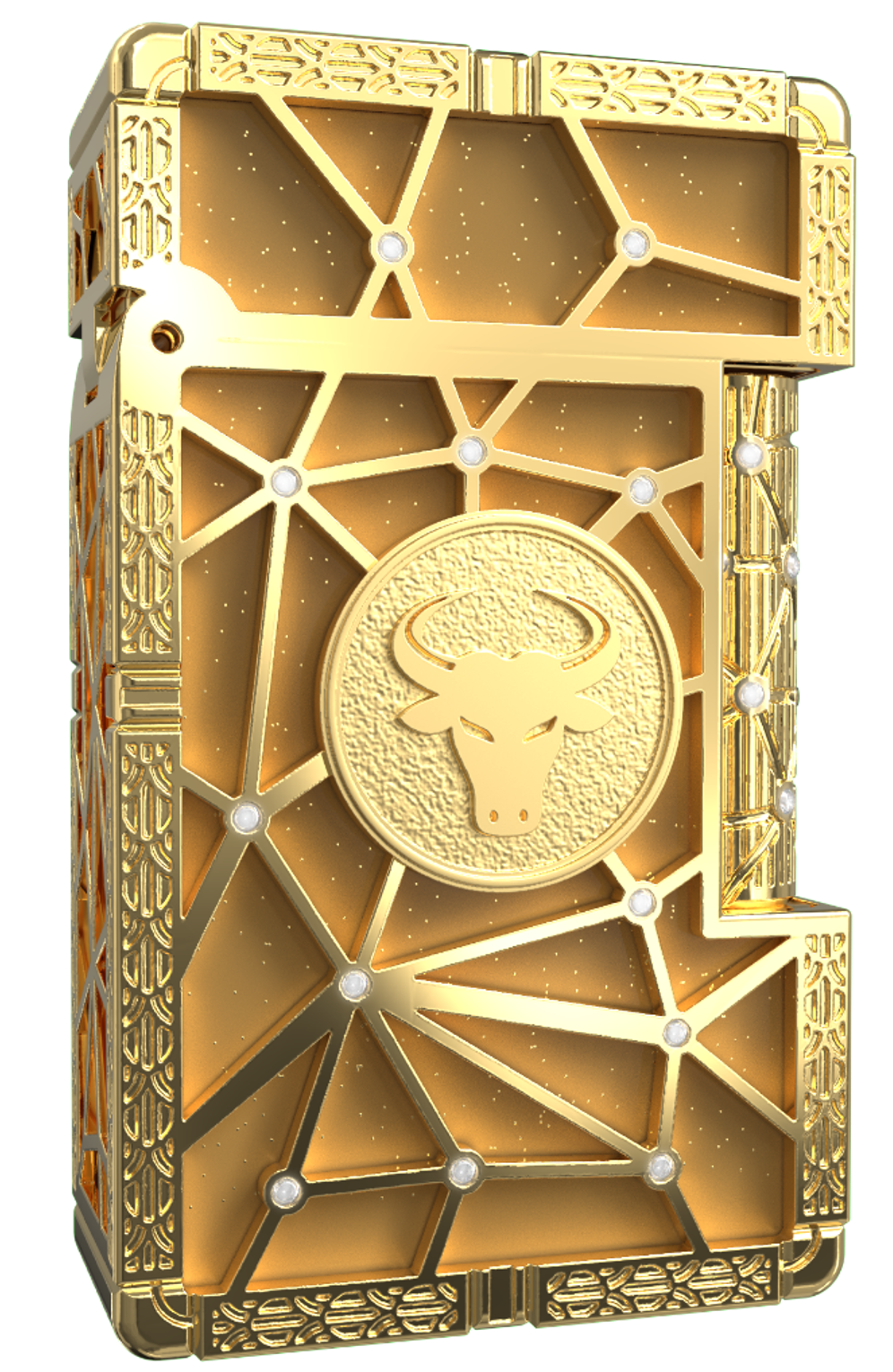 LE GRAND C23021TA Zodiac Stier – 18K Gold Diamanten Luxus-Feuerzeug - S.T. Dupont Paris | CSC Cigars