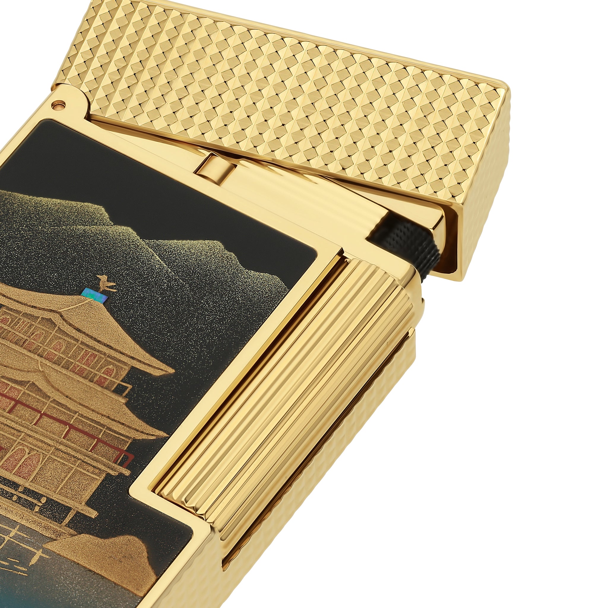 LIGNE 2 C16156 Maki-E Hikari No Tera Luxus-Feuerzeug - S.T. Dupont Paris | CSC Cigars