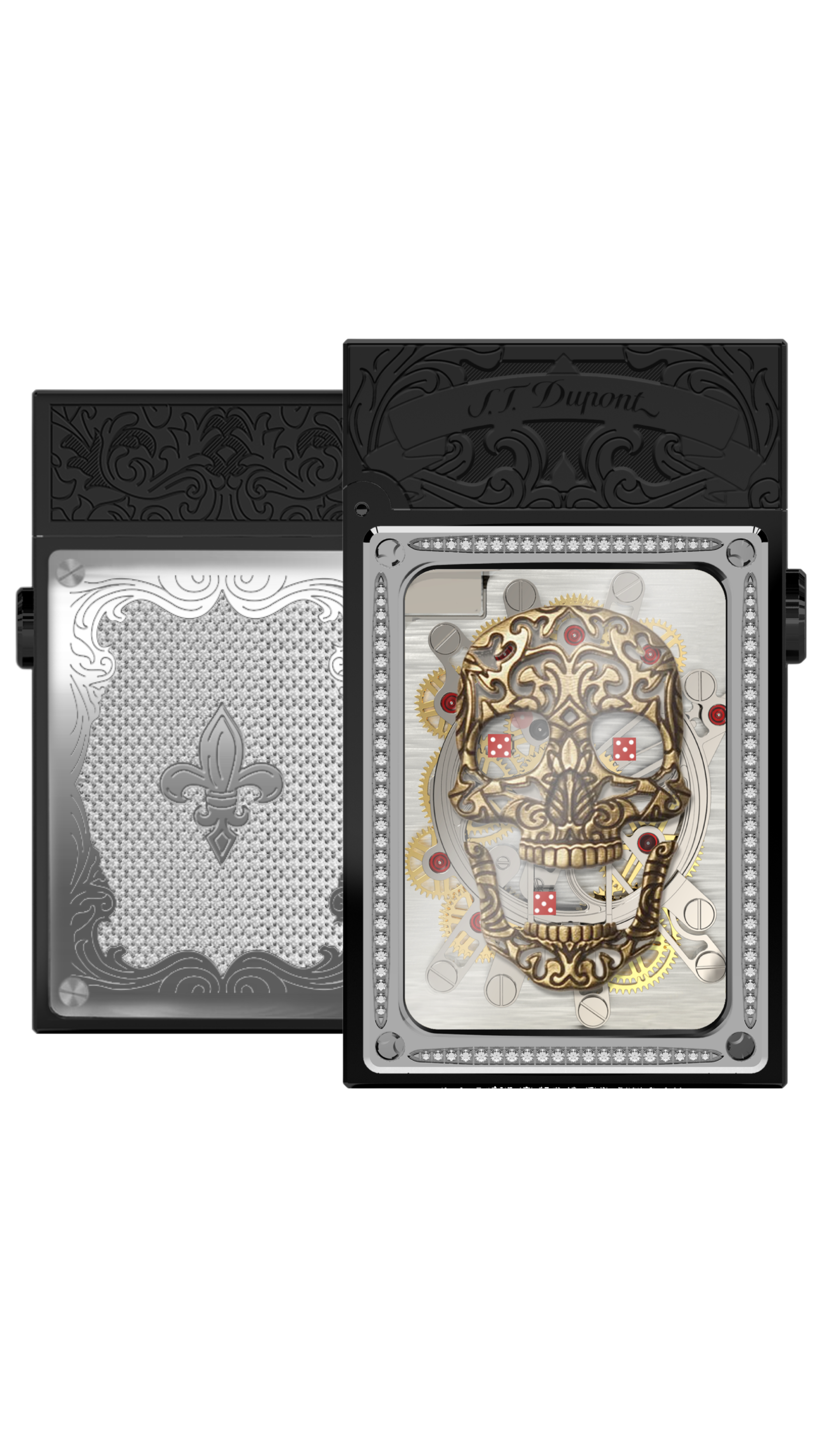 LUCKY SKULL H16001BL Pocket Complication Luxus-Feuerzeug - S.T. Dupont Paris | CSC Cigars