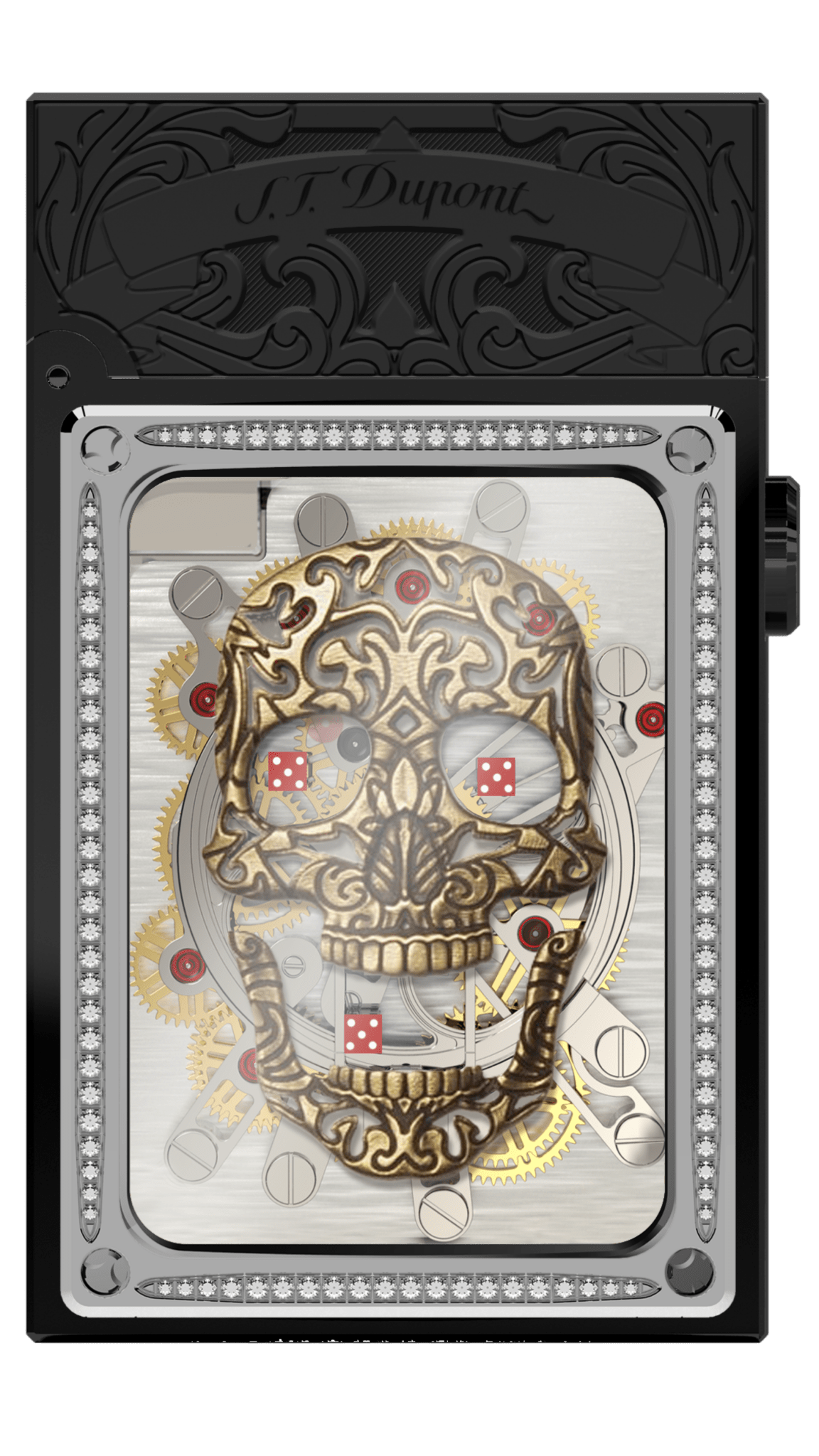 LUCKY SKULL H16005BL Pocket Complication Luxury Lighter - ST. Dupont Paris | CSC Cigars