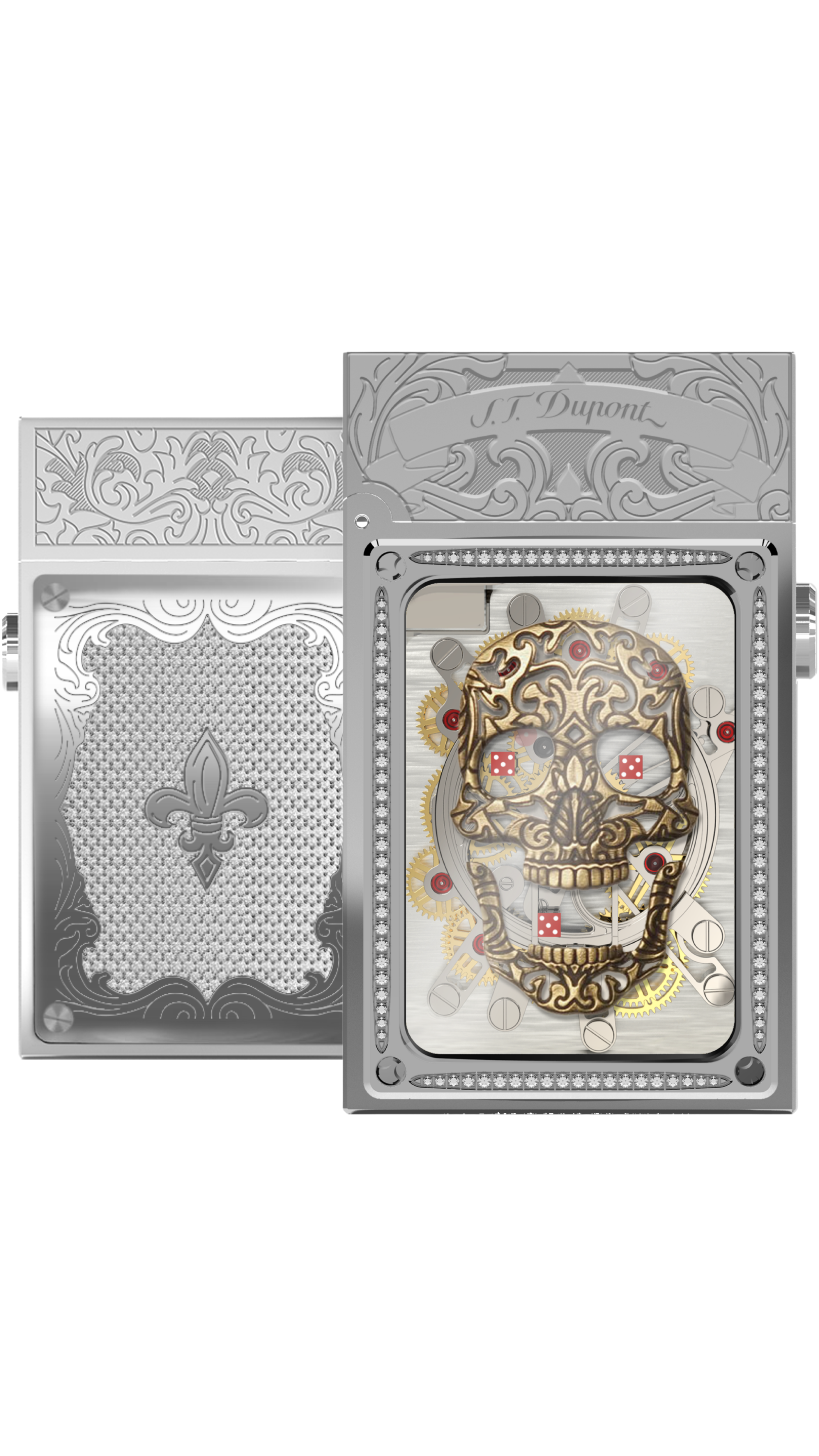LUCKY SKULL H16005PAL Pocket Complication Luxus-Feuerzeug - S.T. Dupont Paris | CSC Cigars