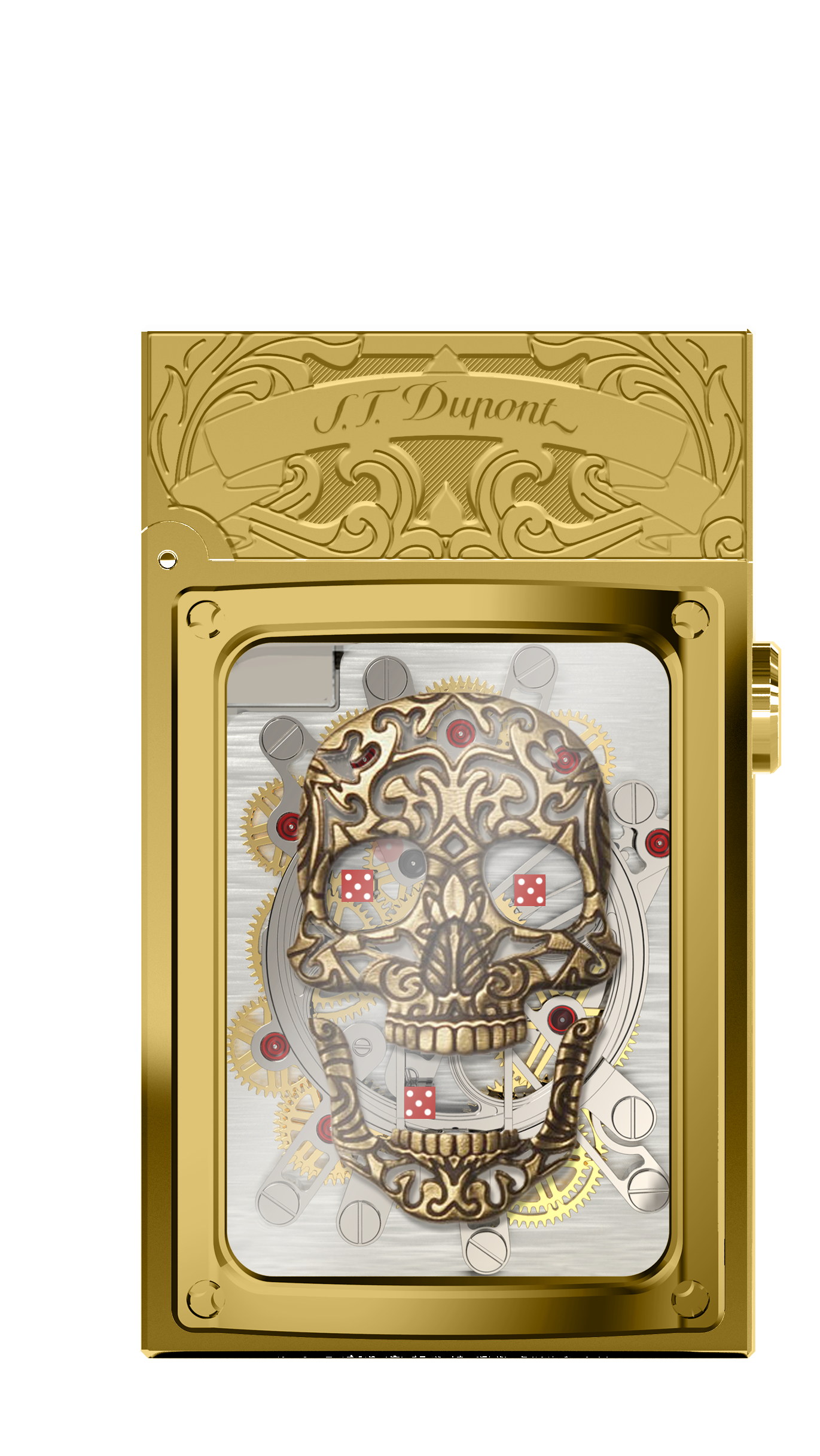 LUCKY SKULL H16005 Pocket Complication Luxus-Feuerzeug - S.T. Dupont Paris | CSC Cigars