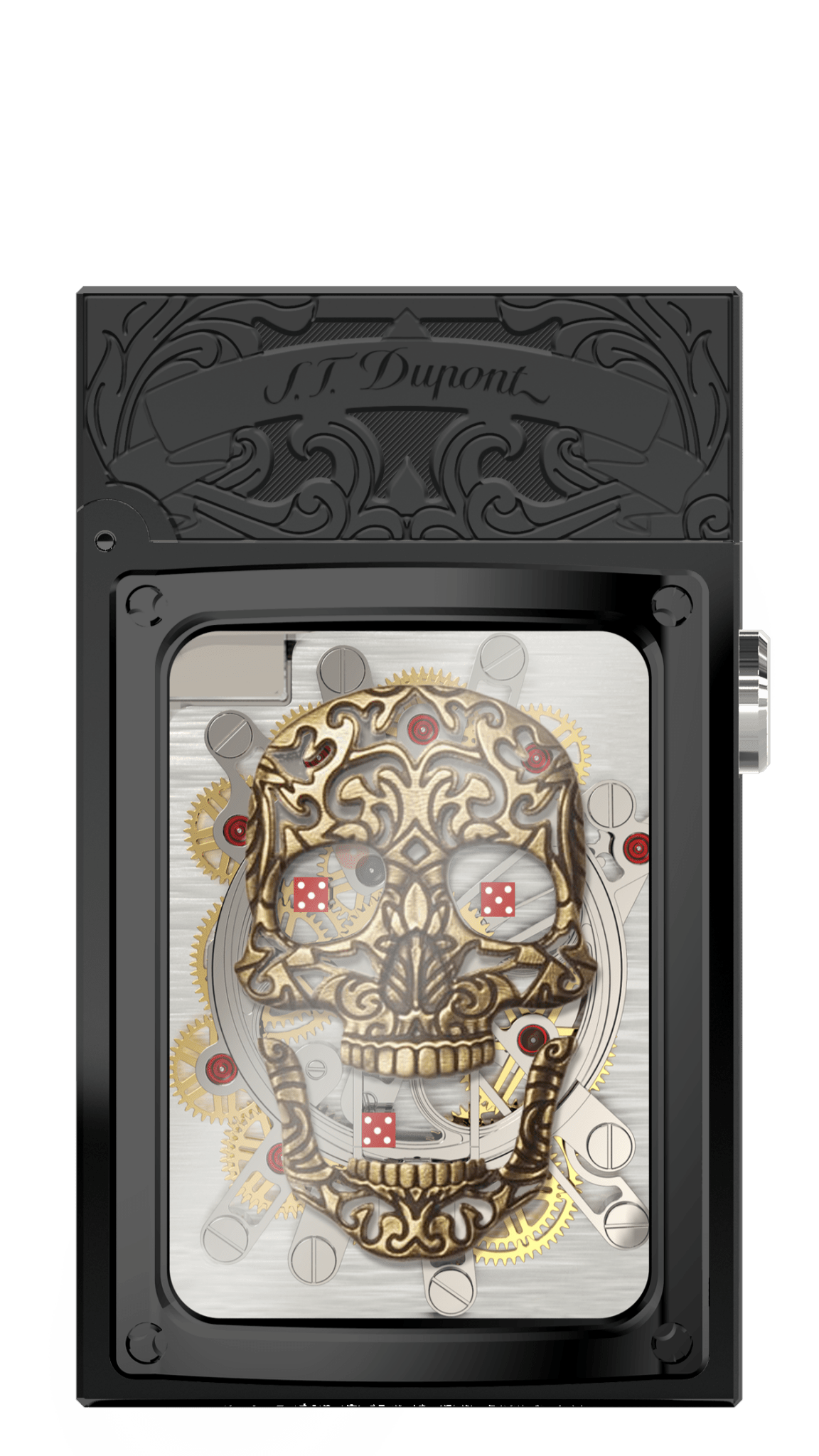LUCKY SKULL H16005BL Pocket Complication Luxury Lighter - ST. Dupont Paris | CSC Cigars