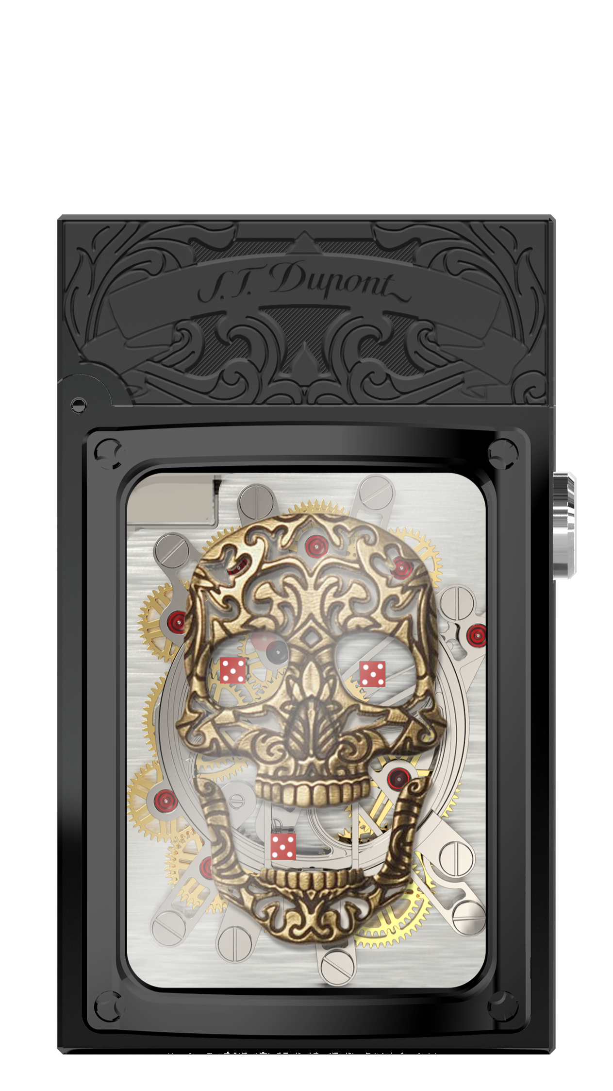 LUCKY SKULL H16005BL Pocket Complication Luxus-Feuerzeug - S.T. Dupont Paris | CSC Cigars