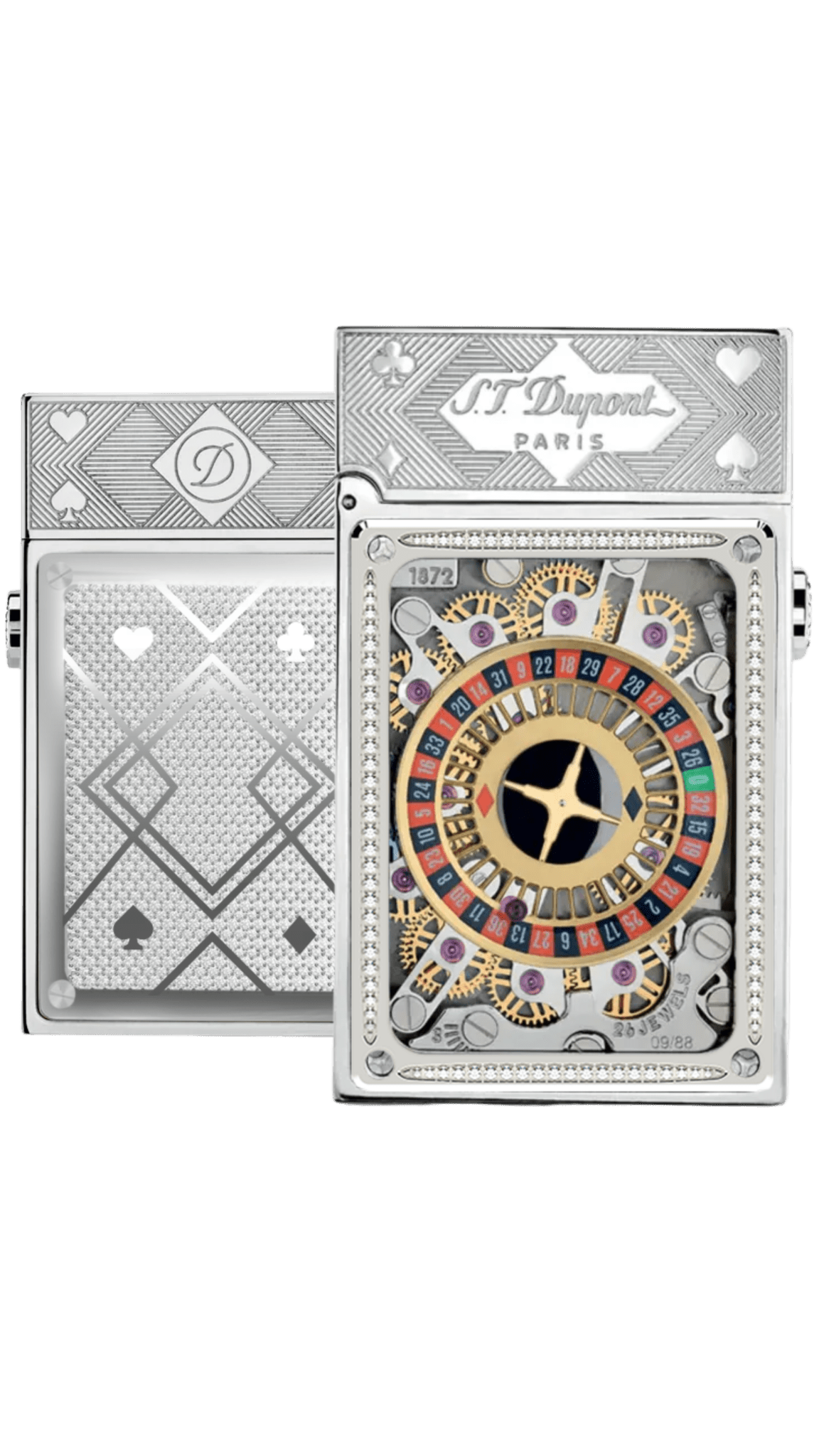 CASINO 016358PAL Pocket Complication Palladium Luxury Lighter - ST. Dupont Paris | CSC Cigars