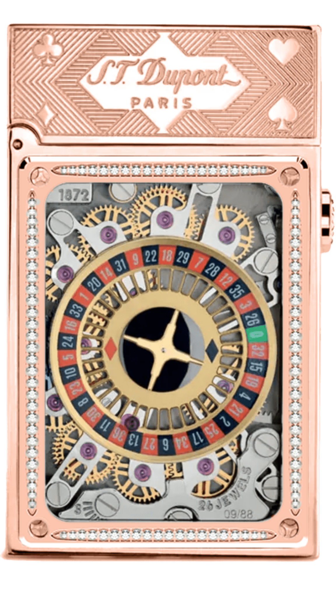 CASINO 016358RG Pocket Complication Rose Gold Luxury Lighter - ST. Dupont Paris | CSC Cigars