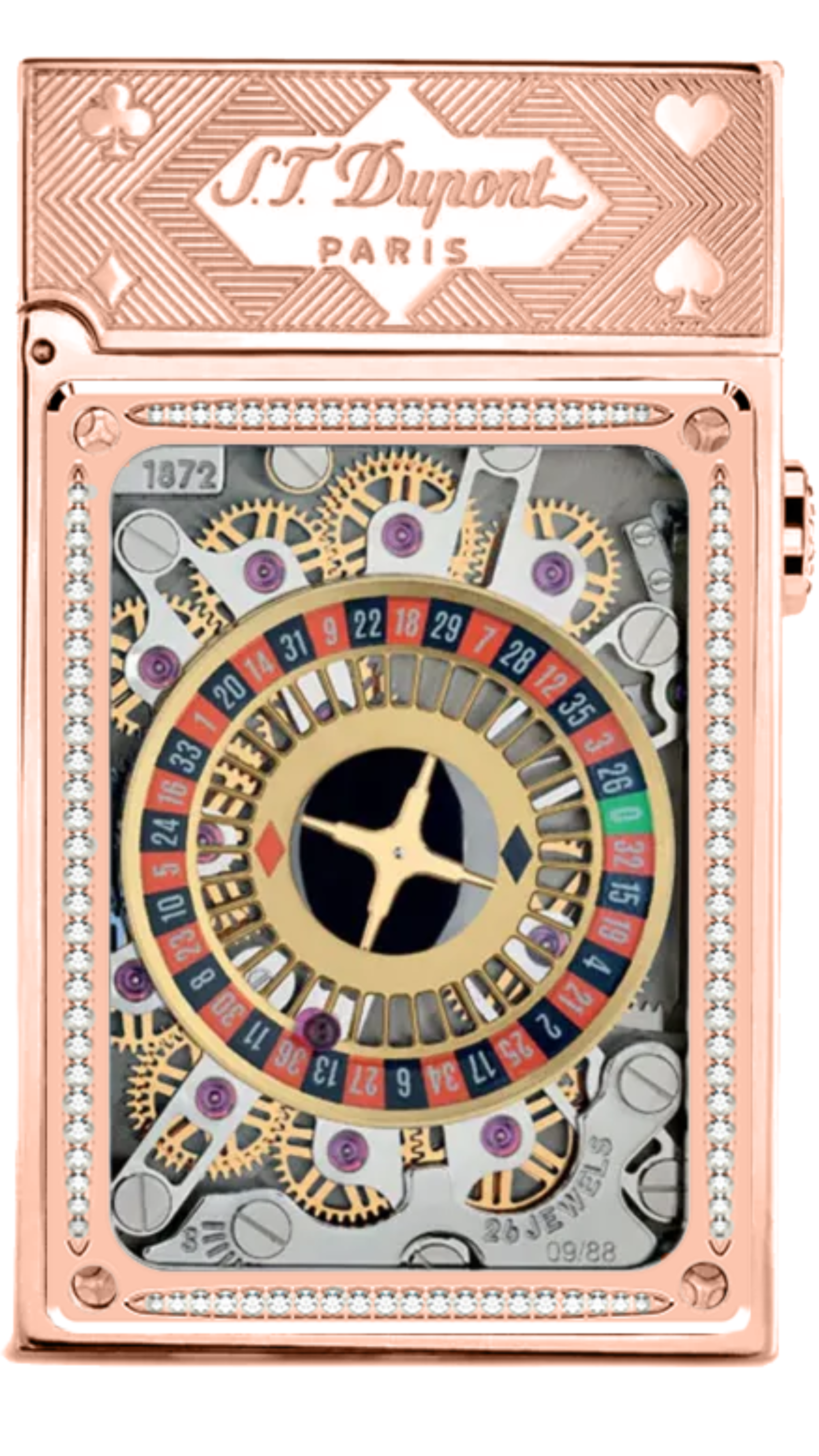 CASINO 016358RG Pocket Complication Rose Gold Luxury Lighter - ST. Dupont Paris | CSC Cigars