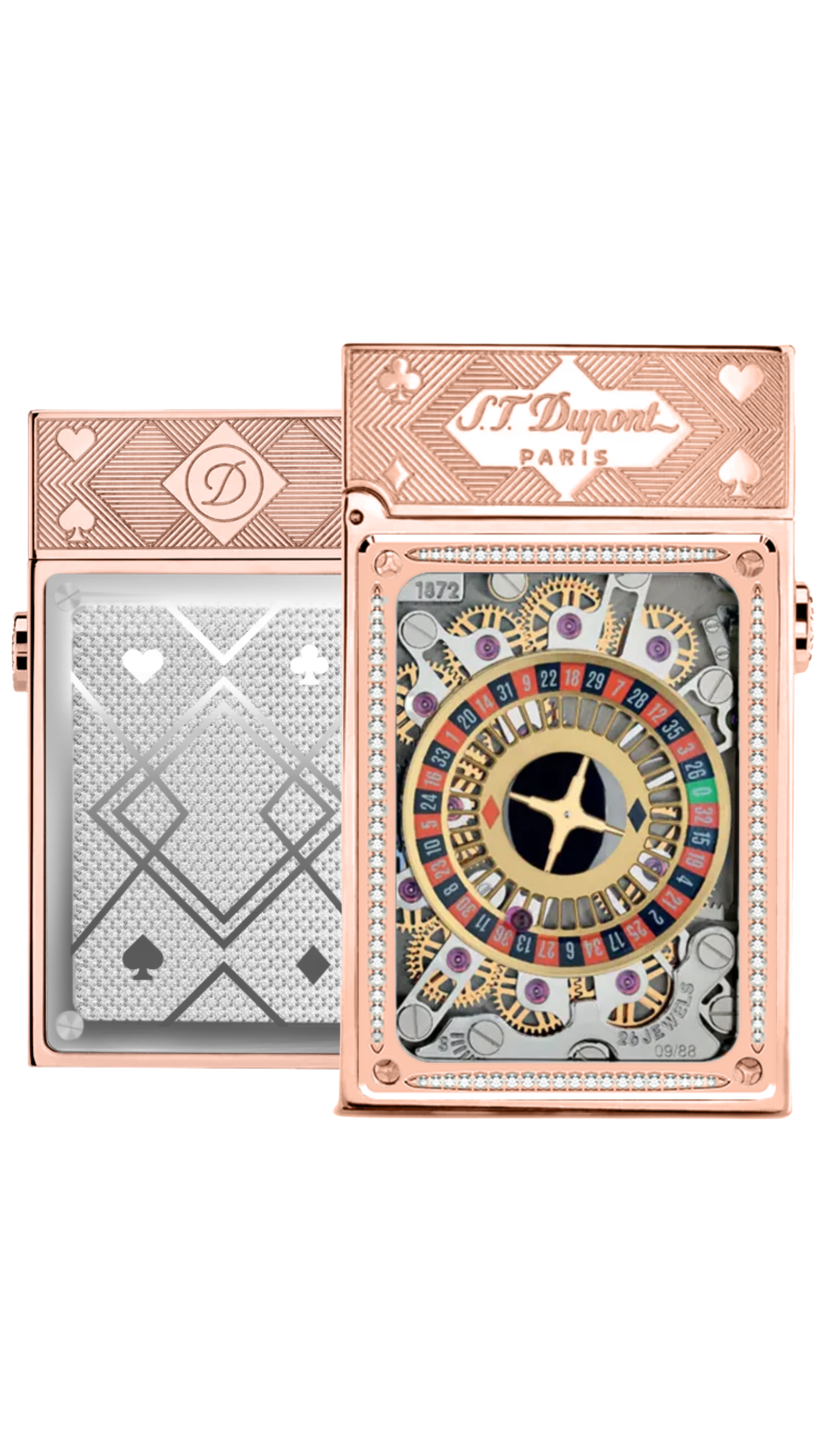 CASINO 016358RG Pocket Complication Rose Gold Luxury Lighter - ST. Dupont Paris | CSC Cigars