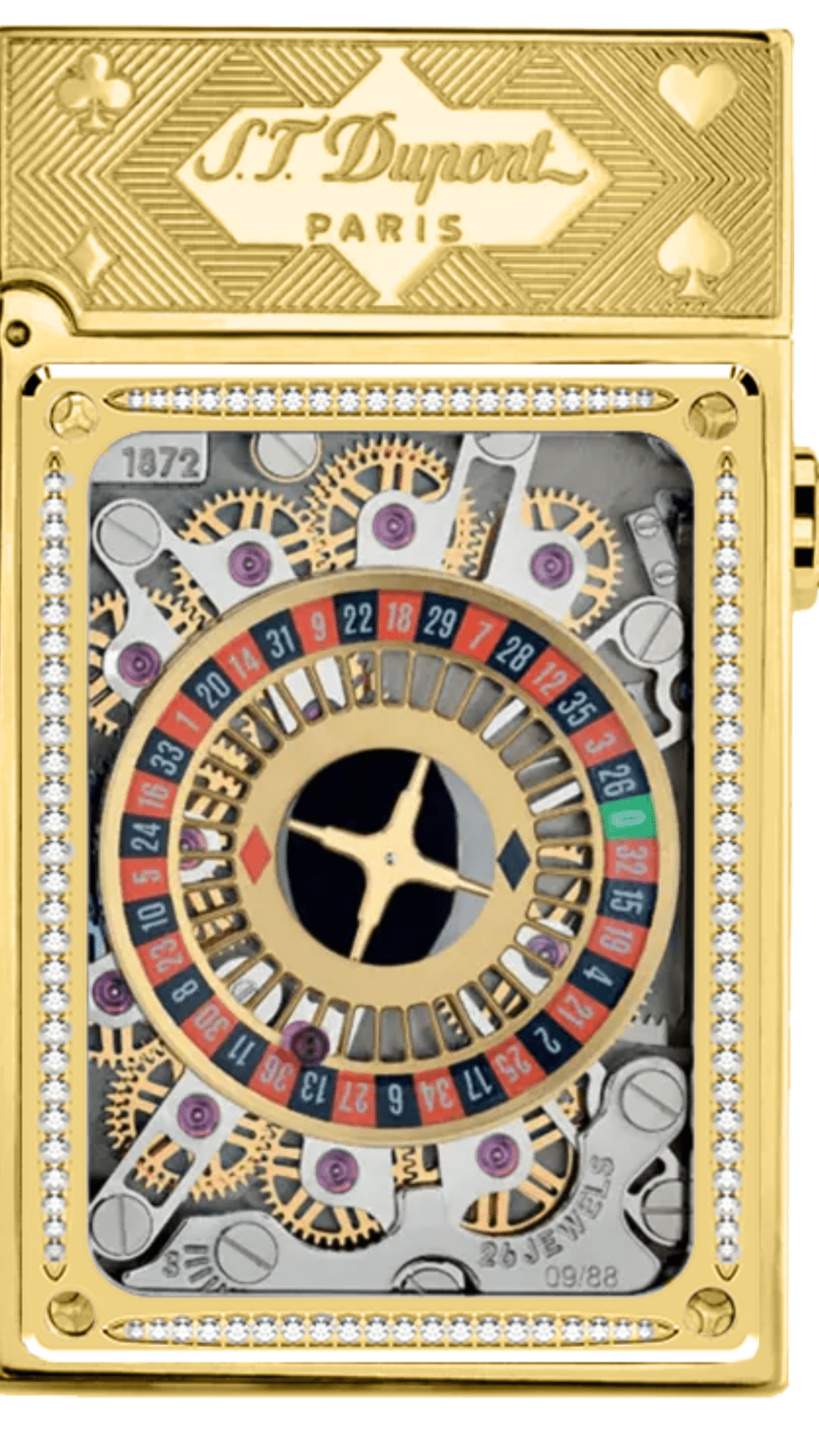 CASINO 016358 Pocket Complication Yellow Gold Luxury Lighter - ST. Dupont Paris | CSC Cigars