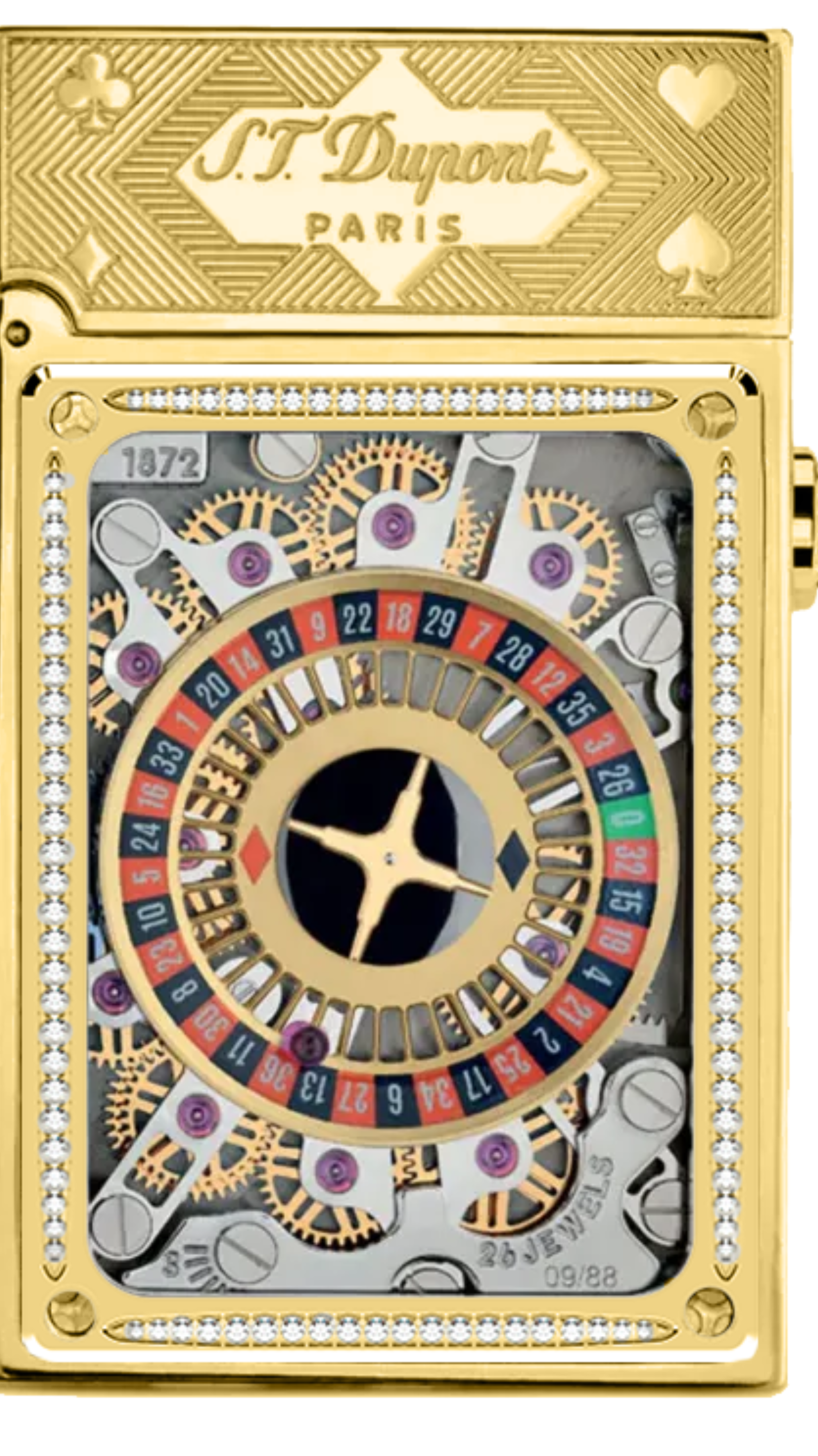 CASINO 016358 Pocket Complication Yellow Gold Luxury Lighter - ST. Dupont Paris | CSC Cigars