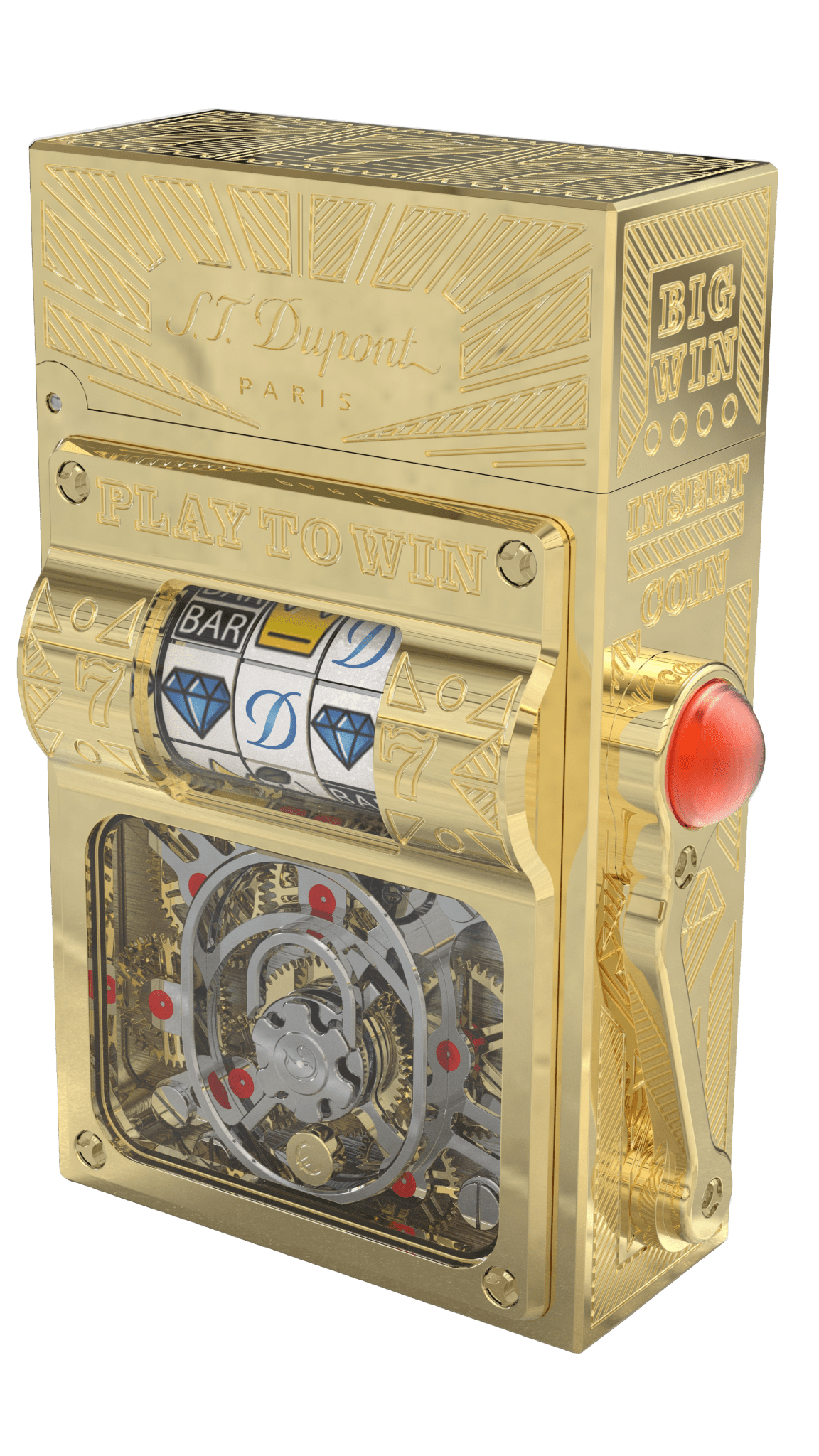 CASINO 016358BL Pocket Complication Black Lacquer Luxury Lighter - ST Dupont Paris | CSC Cigars