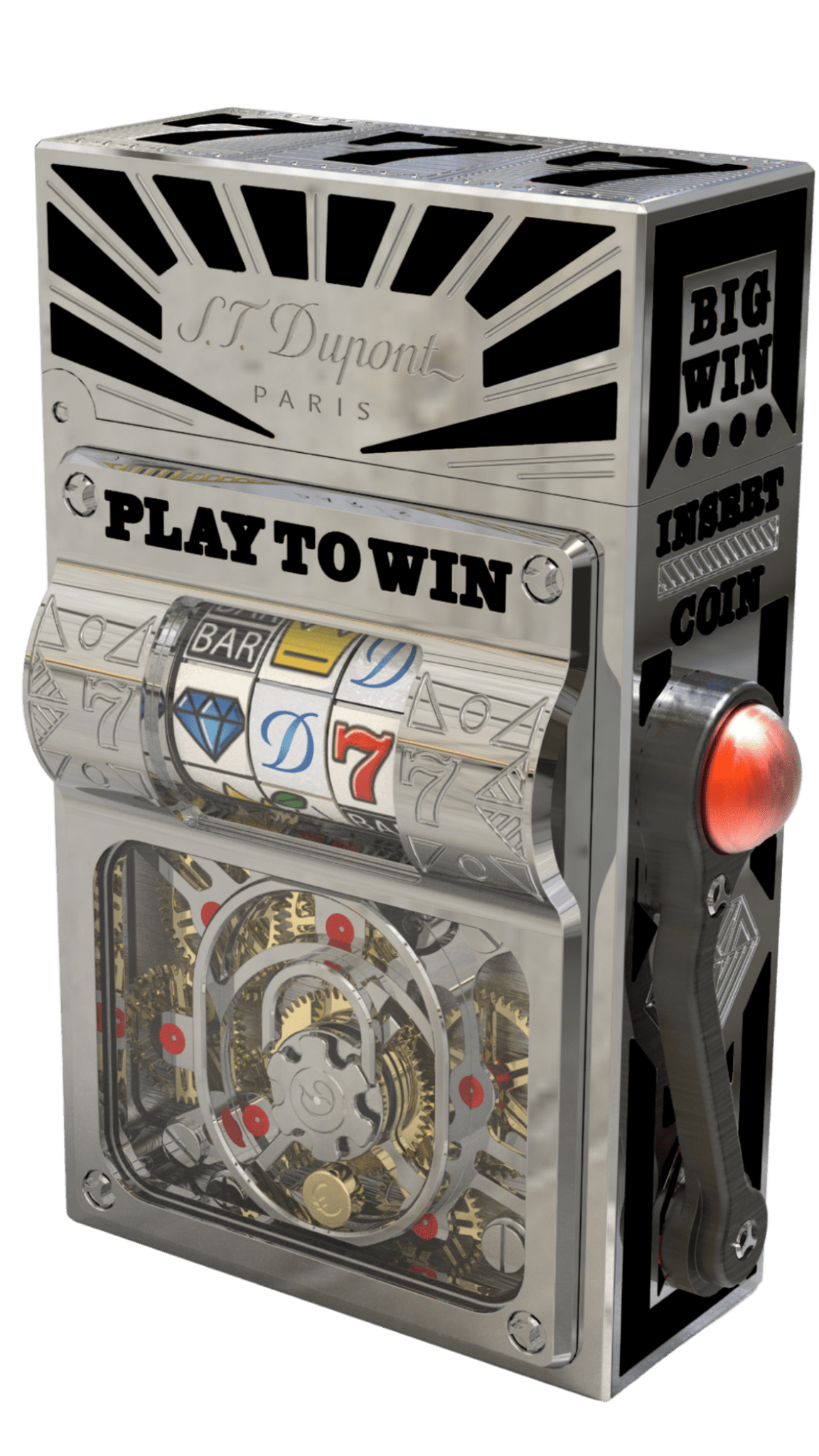 CASINO 016358BL Pocket Complication Black Lacquer Luxury Lighter - ST Dupont Paris | CSC Cigars