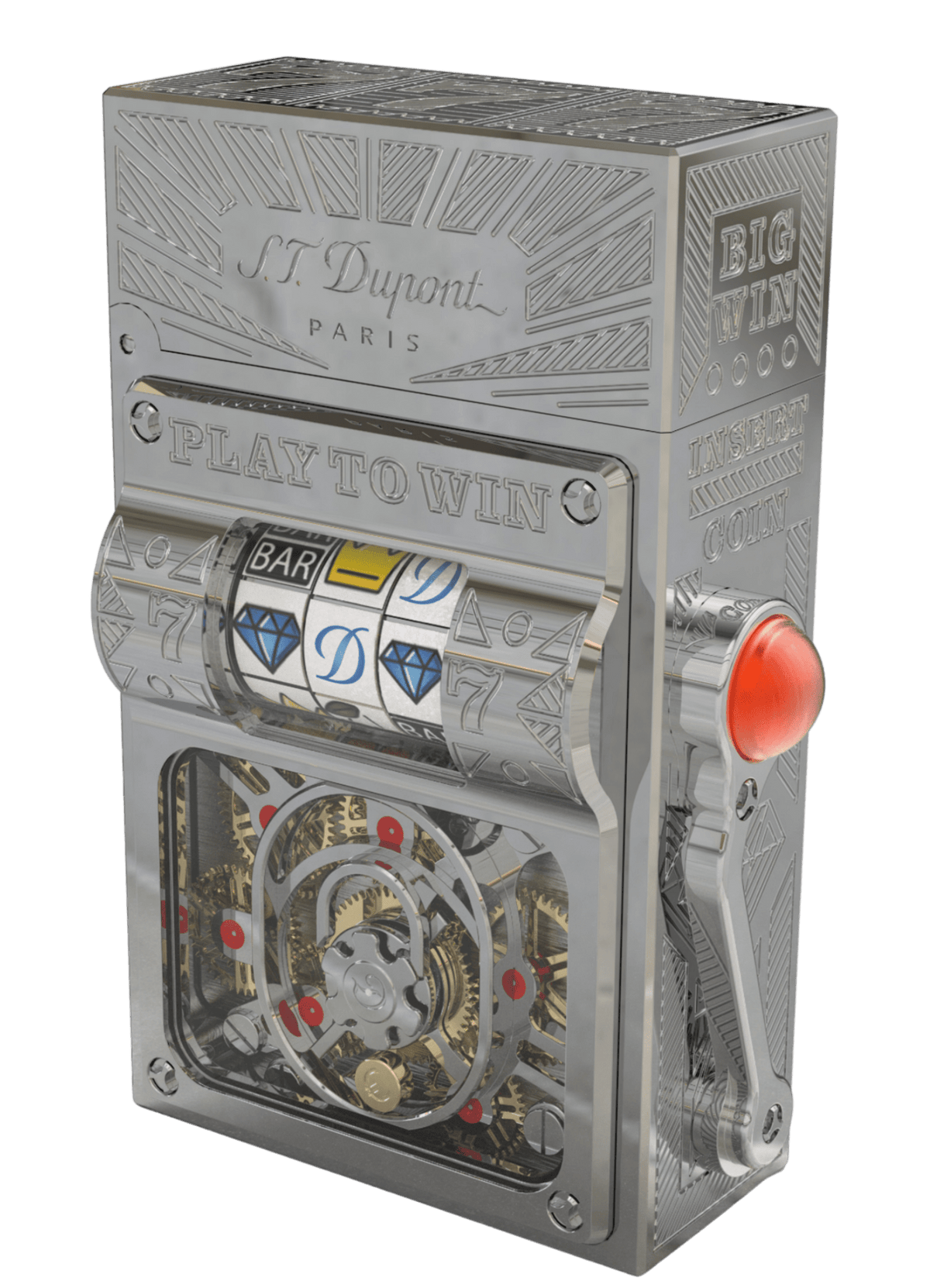 CASINO 016358BL Pocket Complication Black Lacquer Luxury Lighter - ST Dupont Paris | CSC Cigars