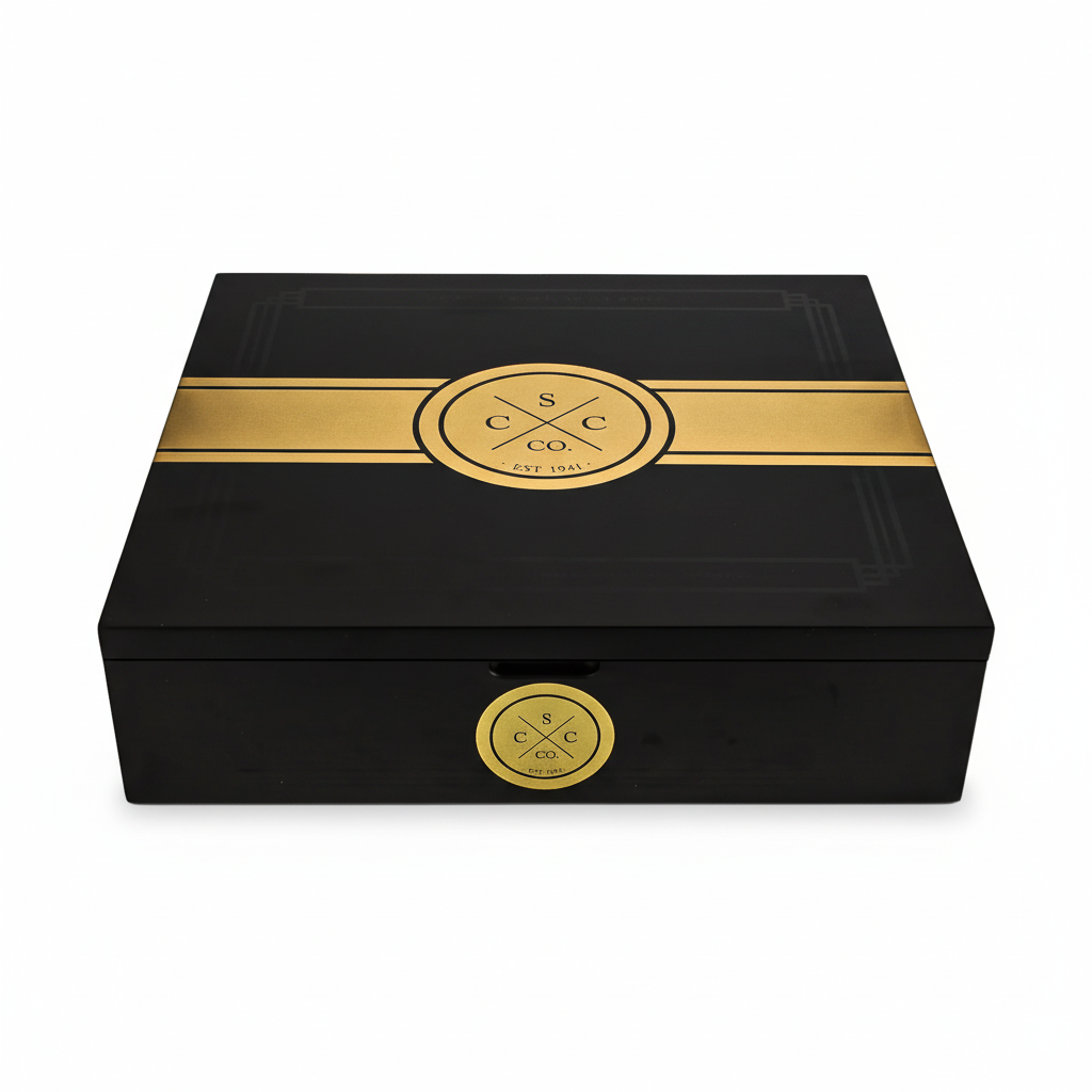 20er Kiste aus Zedernholz - Weißer Hintergrund