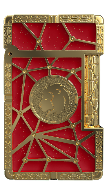 LE GRAND C23032LI Zodiac Löwe Rot – 18K Gold Luxus-Feuerzeug - S.T. Dupont Paris | CSC Cigars