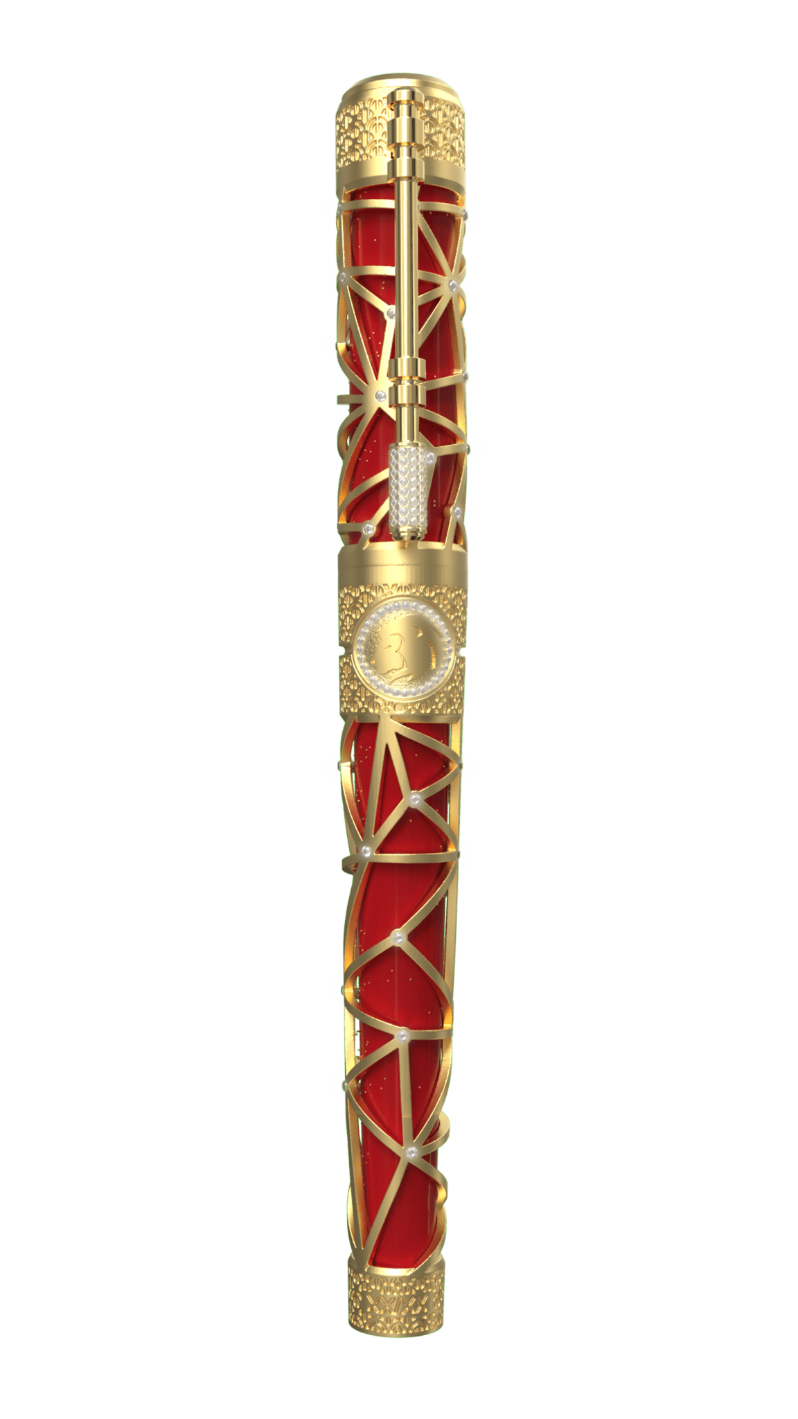 LE GRAND C23012LI Zodiac Löwe Rot – 18K Gold Diamanten Luxus-Feuerzeug - S.T. Dupont Paris | CSC Cigars