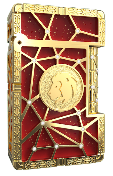 LE GRAND C23022LI Zodiac Löwe Rot – 18K Gold Diamanten Luxus-Feuerzeug - S.T. Dupont Paris | CSC Cigars